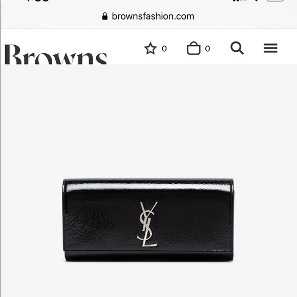 YSL saint Laurent black and silver Kate clutch new - Picture 14 of 14